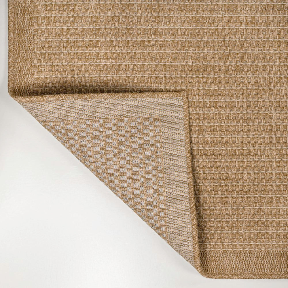 Solvyn Easy Jute Contemporary Border Boho Fine Rib Weave Area Rug