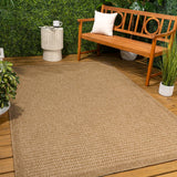 Solvyn Easy Jute Contemporary Border Boho Fine Rib Weave Area Rug