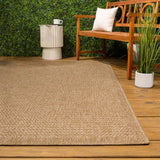 Solvyn Easy Jute Contemporary Border Boho Fine Rib Weave Area Rug