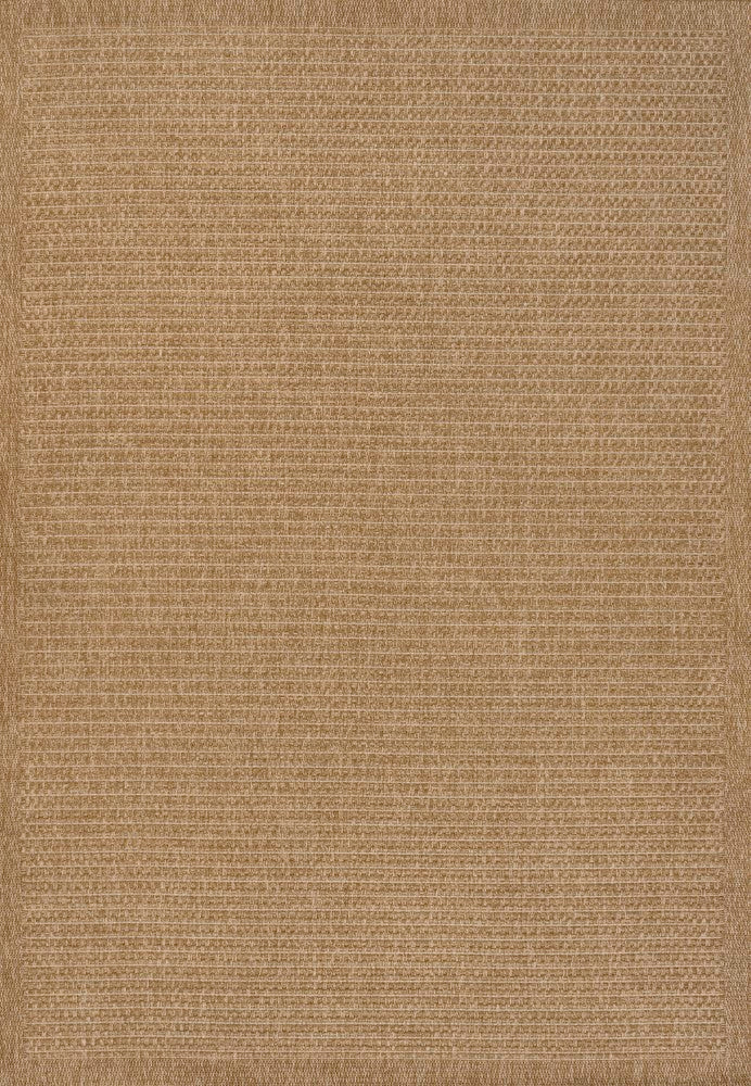 Solvyn Easy Jute Contemporary Border Boho Fine Rib Weave Area Rug