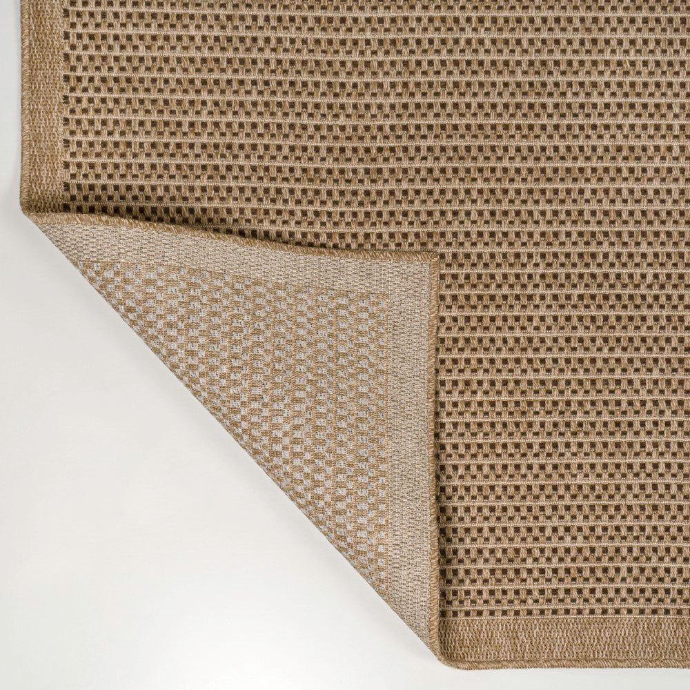 Solvyn Easy Jute Contemporary Border Boho Fine Rib Weave Area Rug