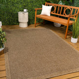 Solvyn Easy Jute Contemporary Border Boho Fine Rib Weave Area Rug