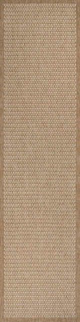 Solvyn Easy Jute Contemporary Border Boho Fine Rib Weave Area Rug