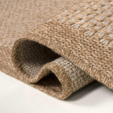 Solvyn Easy Jute Contemporary Border Boho Fine Rib Weave Area Rug