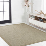 Solvyn Easy Jute Contemporary Border Boho Fine Rib Weave Area Rug