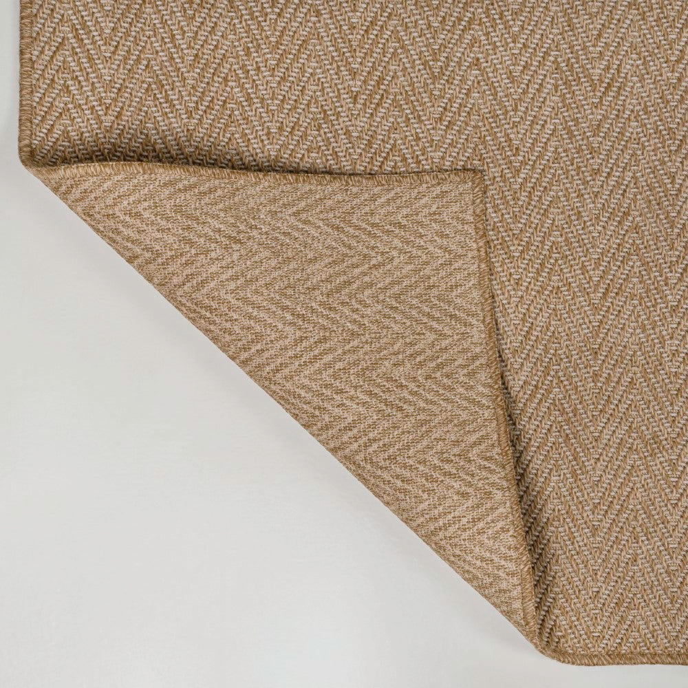 Orvella Easy Jute Scandinavian Boho Herringbone Weave Area Rug