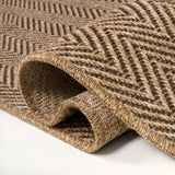 Orvella Easy Jute Scandinavian Boho Herringbone Weave Area Rug