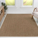 Orvella Easy Jute Scandinavian Boho Herringbone Weave Area Rug