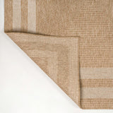 Valcero Easy Jute Minimalist Boho Inset Border Area Rug