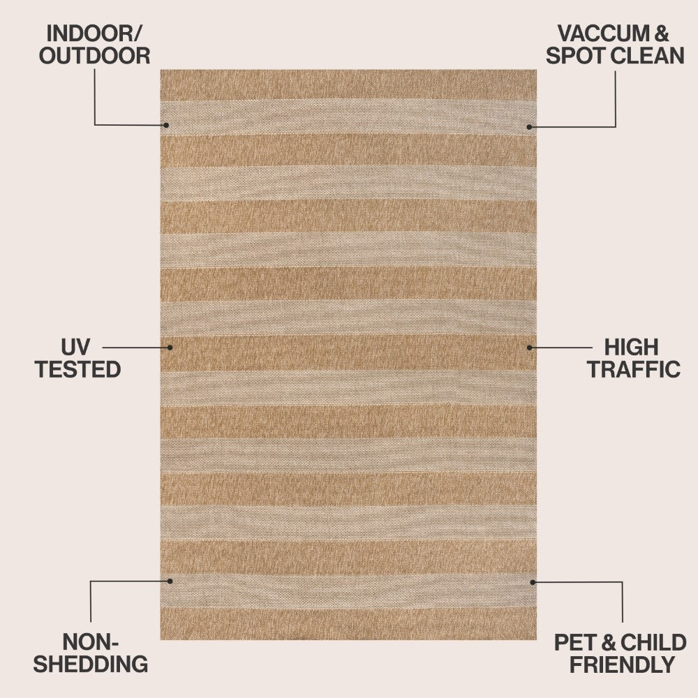 Montara Easy Jute Modern Geometric Boho Stripe Area Rug