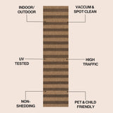 Montara Easy Jute Modern Geometric Boho Stripe Area Rug