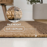 Montara Easy Jute Modern Geometric Boho Stripe Area Rug