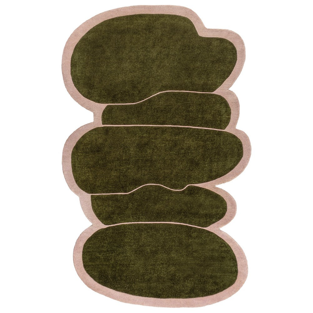 Handwoven Modern Border Geometric Handwoven Wool Area Rug