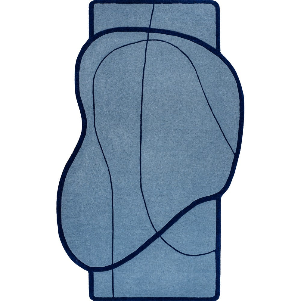 Manifest Coastal Geometric Border Handwoven Wool Area Rug