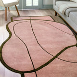 Manifest Coastal Geometric Border Handwoven Wool Area Rug