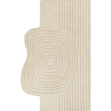 Earthy Bohemian Abstract Striped Handwoven Wool Area Rug