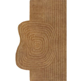 Earthy Bohemian Abstract Striped Handwoven Wool Area Rug