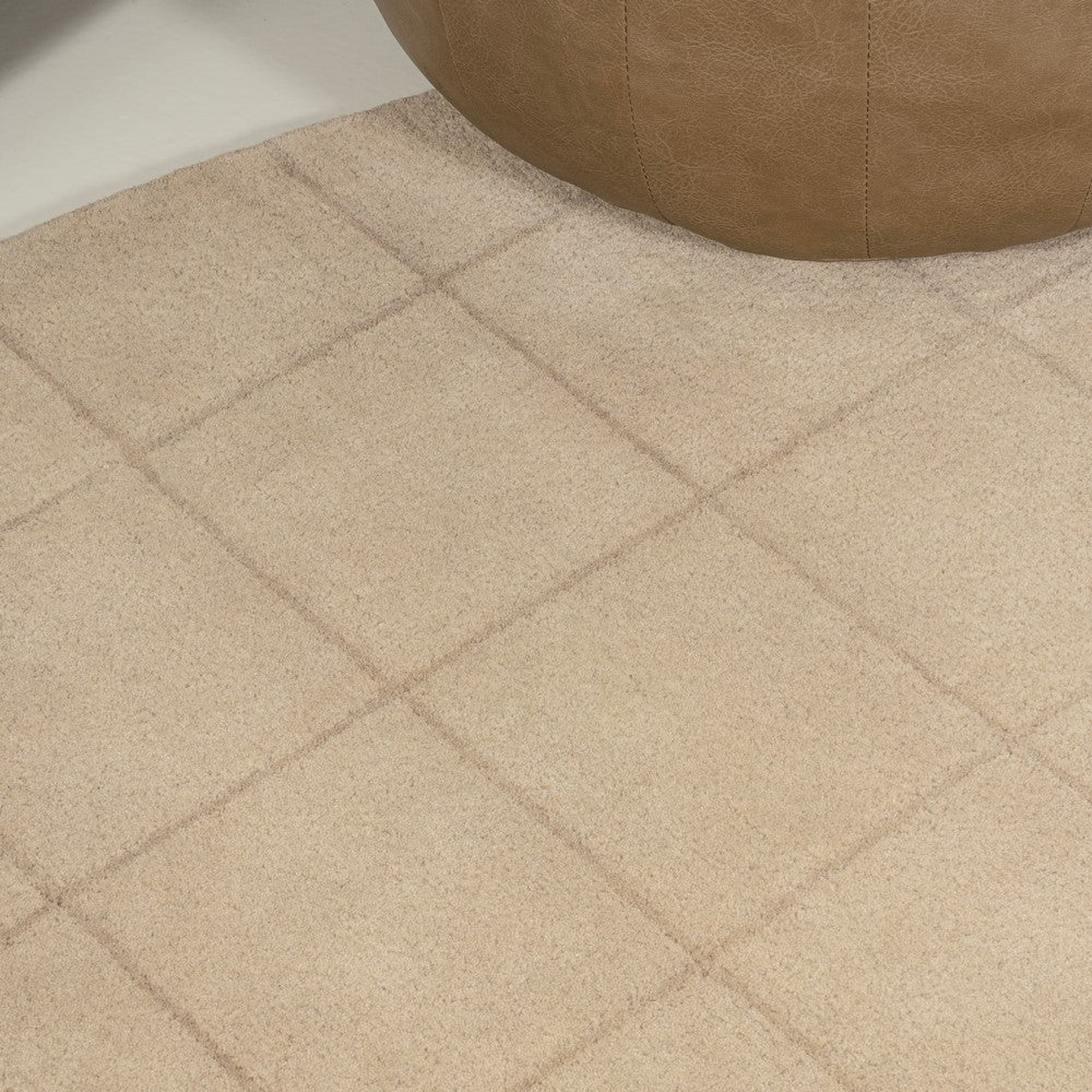 Georgia Modern Plaid Grid Handwoven Wool Area Rug