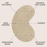Georgia Modern Plaid Grid Handwoven Wool Area Rug