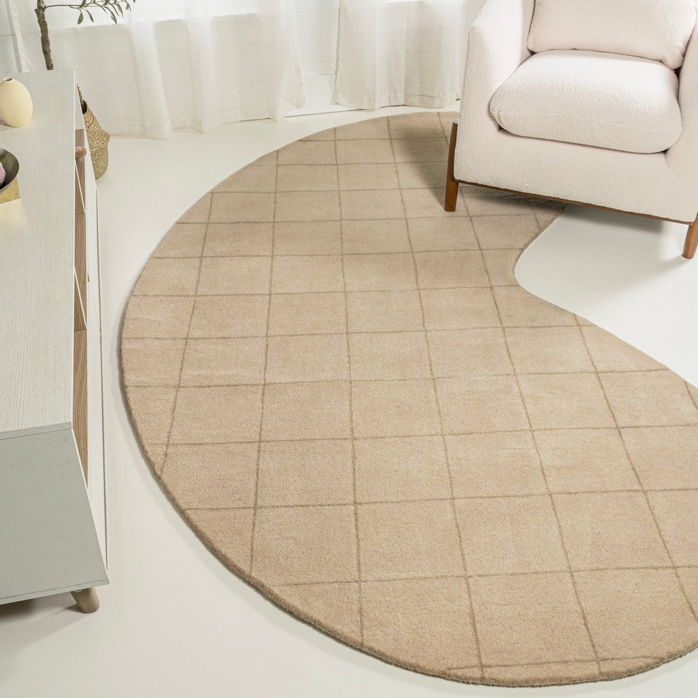 Georgia Modern Plaid Grid Handwoven Wool Area Rug