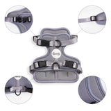 Khushal Adjustable Soft Padded No Pull Pet Harness with 3 Buckles and 3 Leash Clips