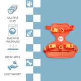Khushal Adjustable Soft Padded No Pull Pet Harness with 3 Buckles and 3 Leash Clips