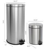 Leo 8-Gallon Step-Open Trash Can with FREE Mini Trash Can