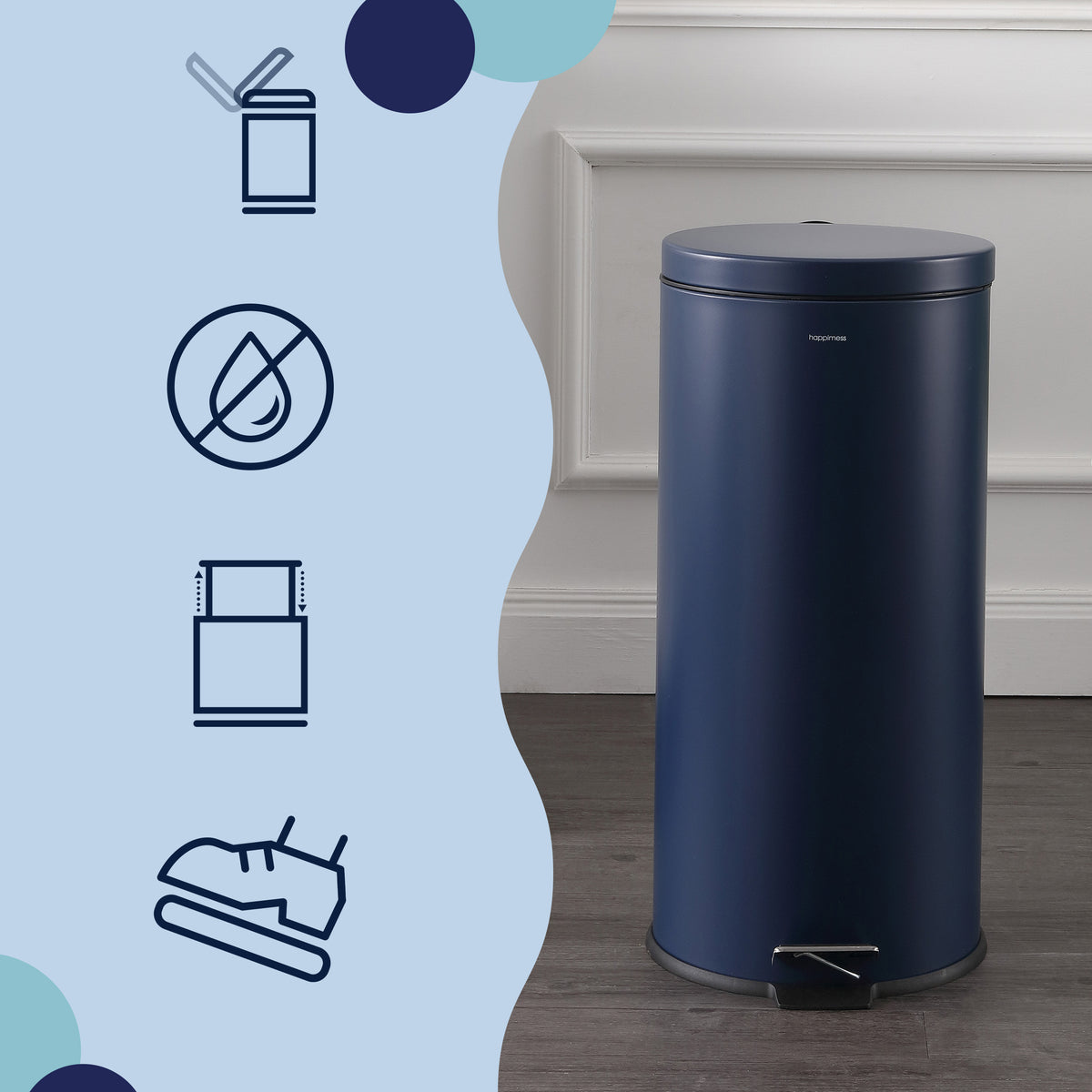 Leo 8-Gallon Step-Open Trash Can with FREE Mini Trash Can