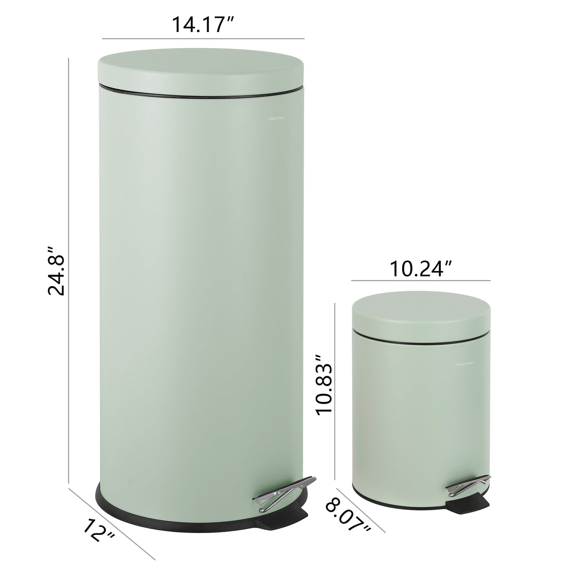 Leo 8-Gallon Step-Open Trash Can with FREE Mini Trash Can