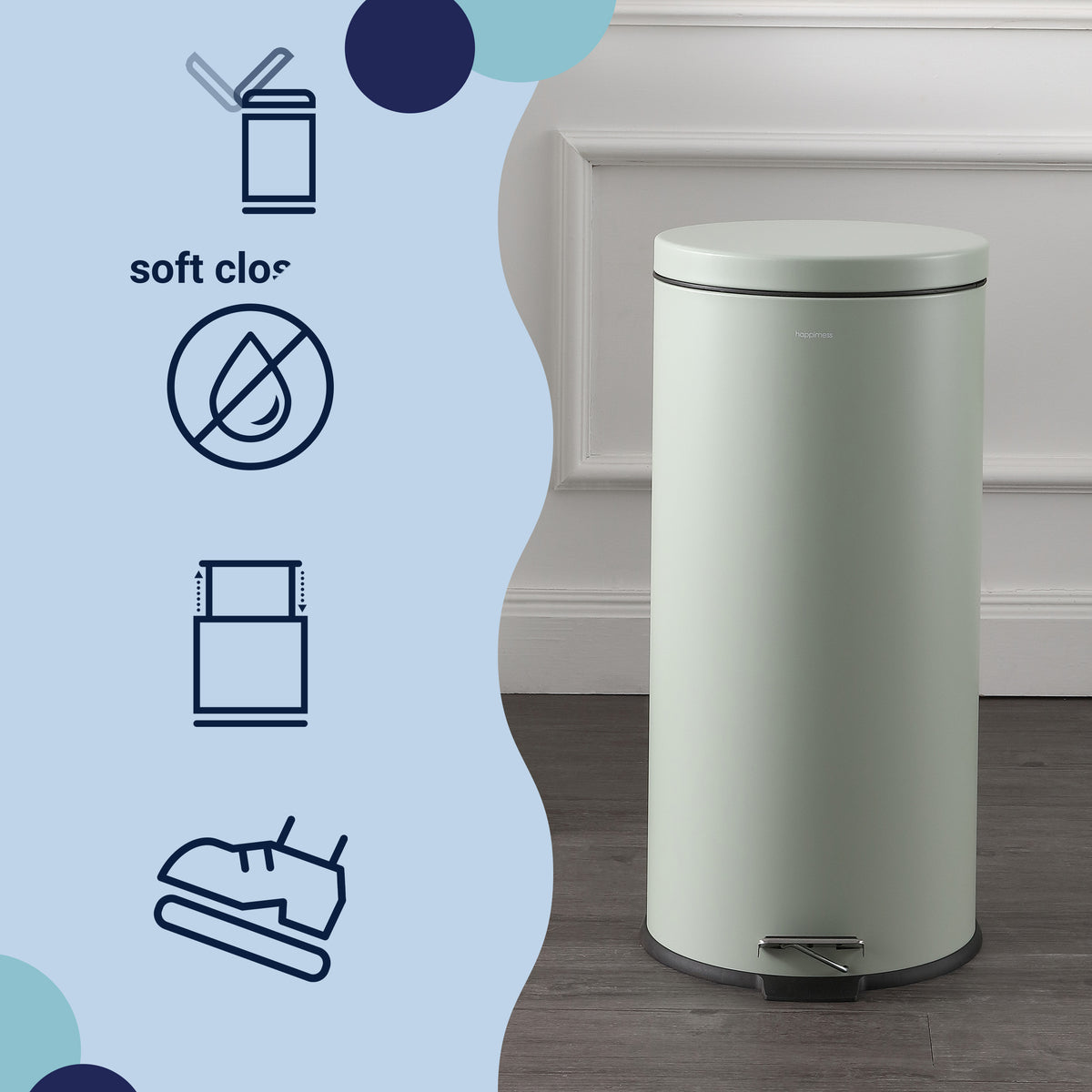 Leo 8-Gallon Step-Open Trash Can with FREE Mini Trash Can
