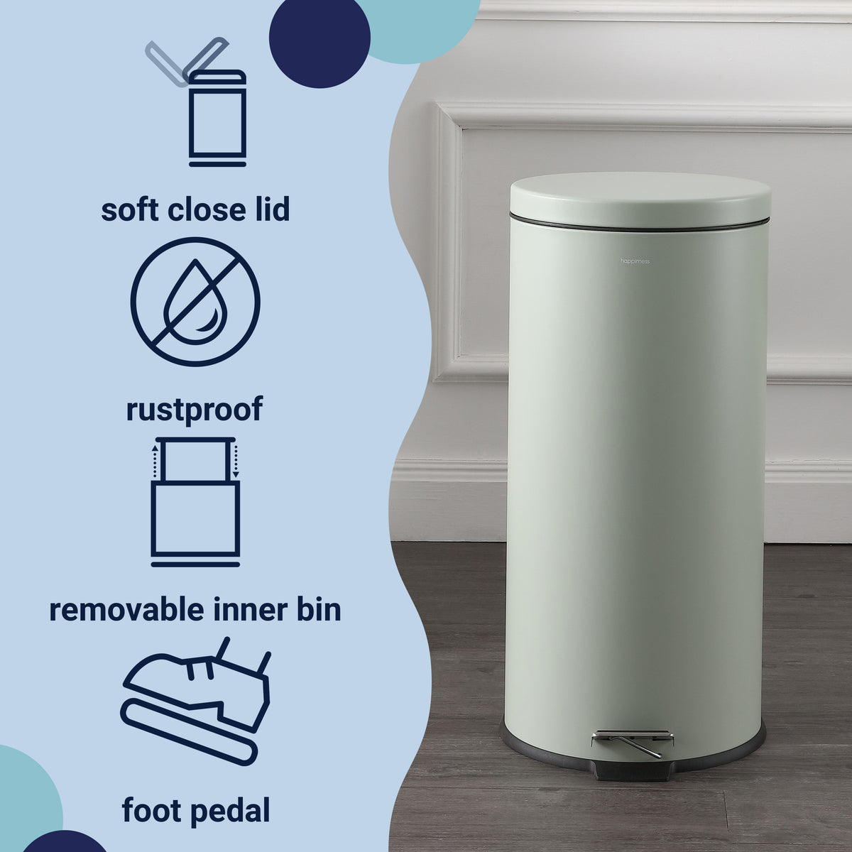 Leo 8-Gallon Step-Open Trash Can with FREE Mini Trash Can