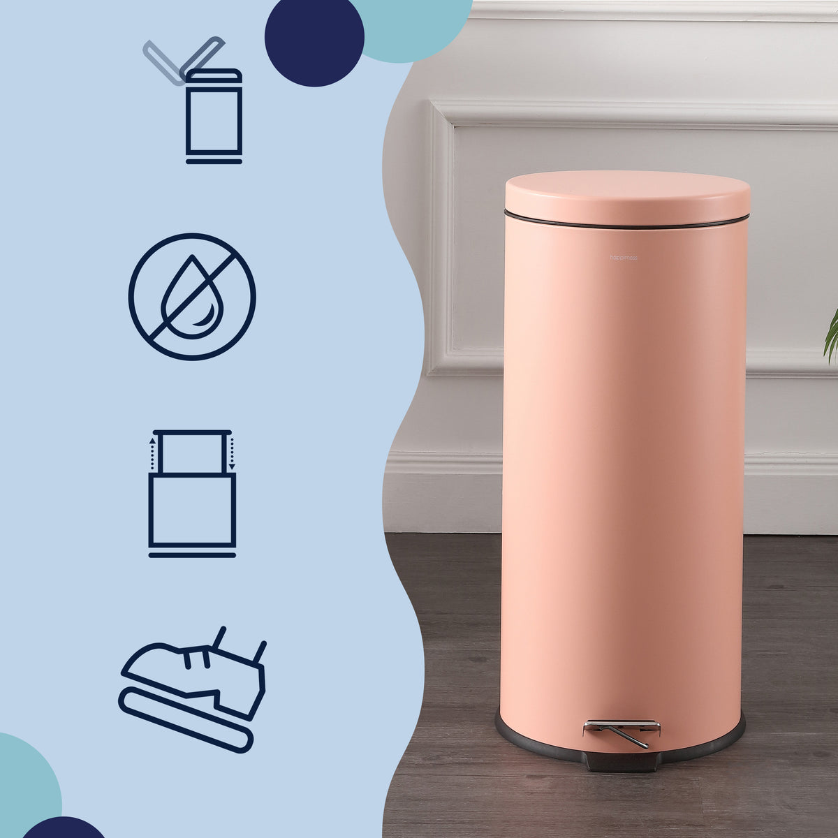 Leo 8-Gallon Step-Open Trash Can with FREE Mini Trash Can