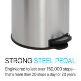 Molly Round 8-Gallon Step-Open Trash Can with FREE Mini Trash Can