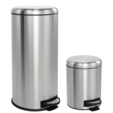 Nathan Round 8-Gallon Step-Open Trash Can with FREE Mini Trash Can