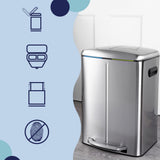 Marco 40 Liter/10.5 Gallon Double-Bucket Trash Can