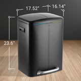 Marco 40 Liter/10.5 Gallon Double-Bucket Trash Can