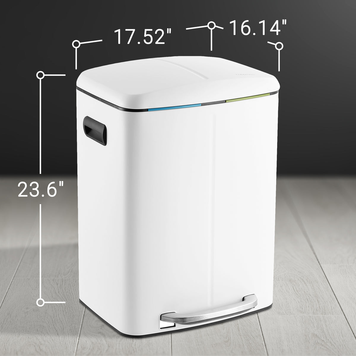 Marco 40 Liter/10.5 Gallon Double-Bucket Trash Can