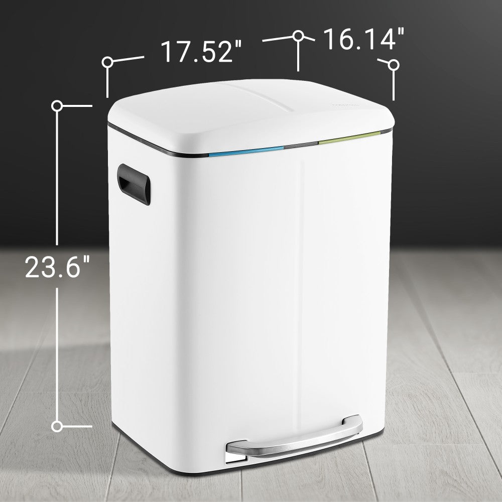 Marco 40 Liter/10.5 Gallon Double-Bucket Trash Can