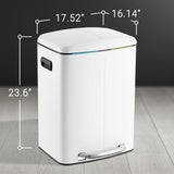 Marco 40 Liter/10.5 Gallon Double-Bucket Trash Can