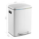Marco 40 Liter/10.5 Gallon Double-Bucket Trash Can