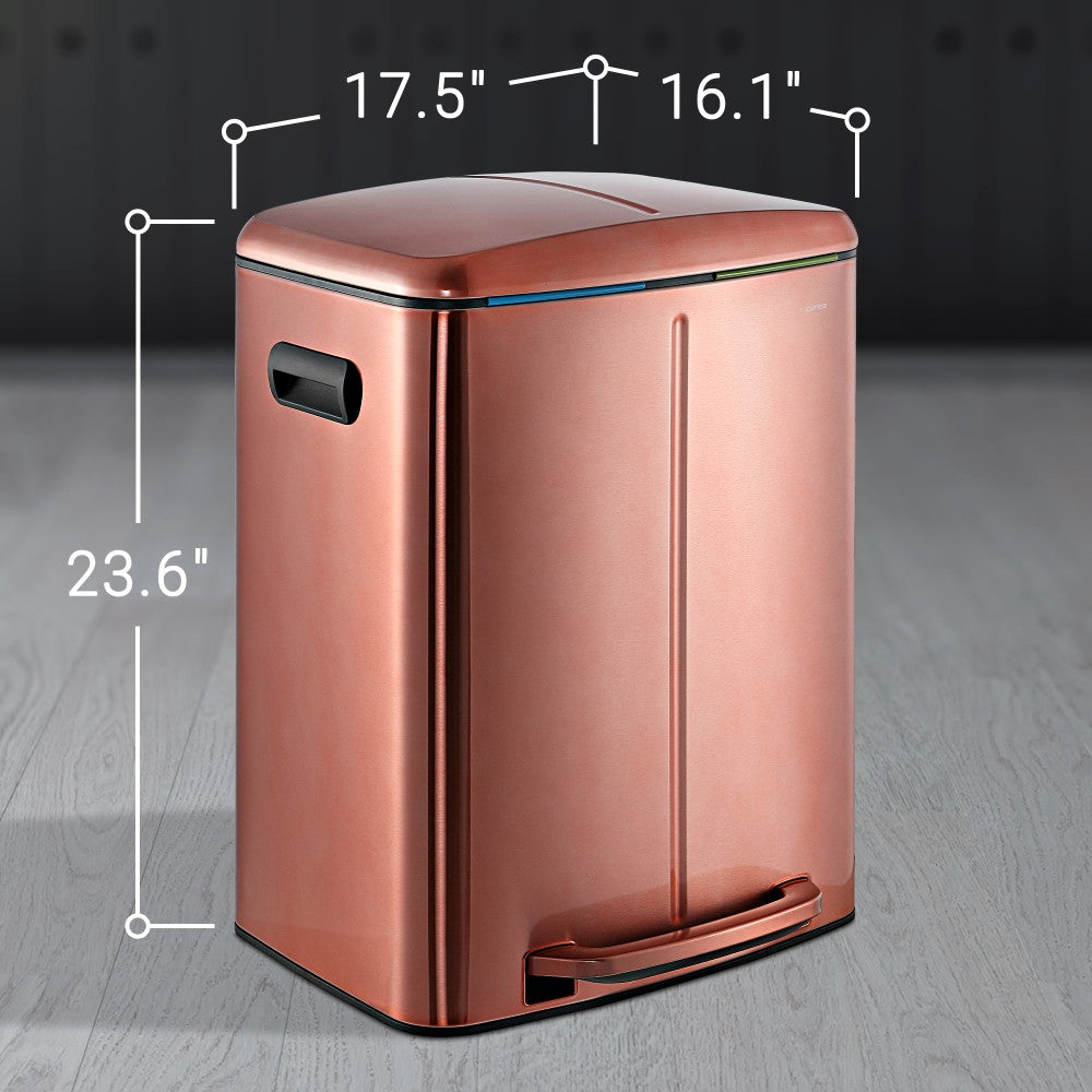 Marco 40 Liter/10.5 Gallon Double-Bucket Trash Can
