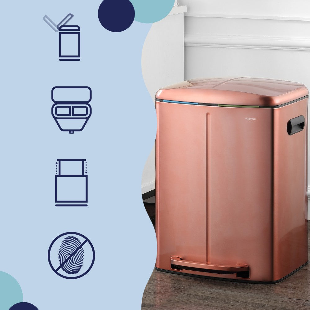 Marco 40 Liter/10.5 Gallon Double-Bucket Trash Can