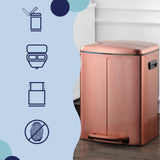Marco 40 Liter/10.5 Gallon Double-Bucket Trash Can