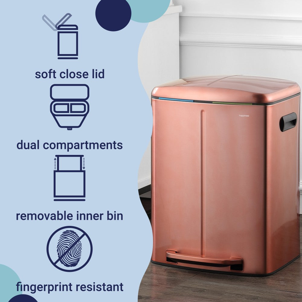 Marco 40 Liter/10.5 Gallon Double-Bucket Trash Can