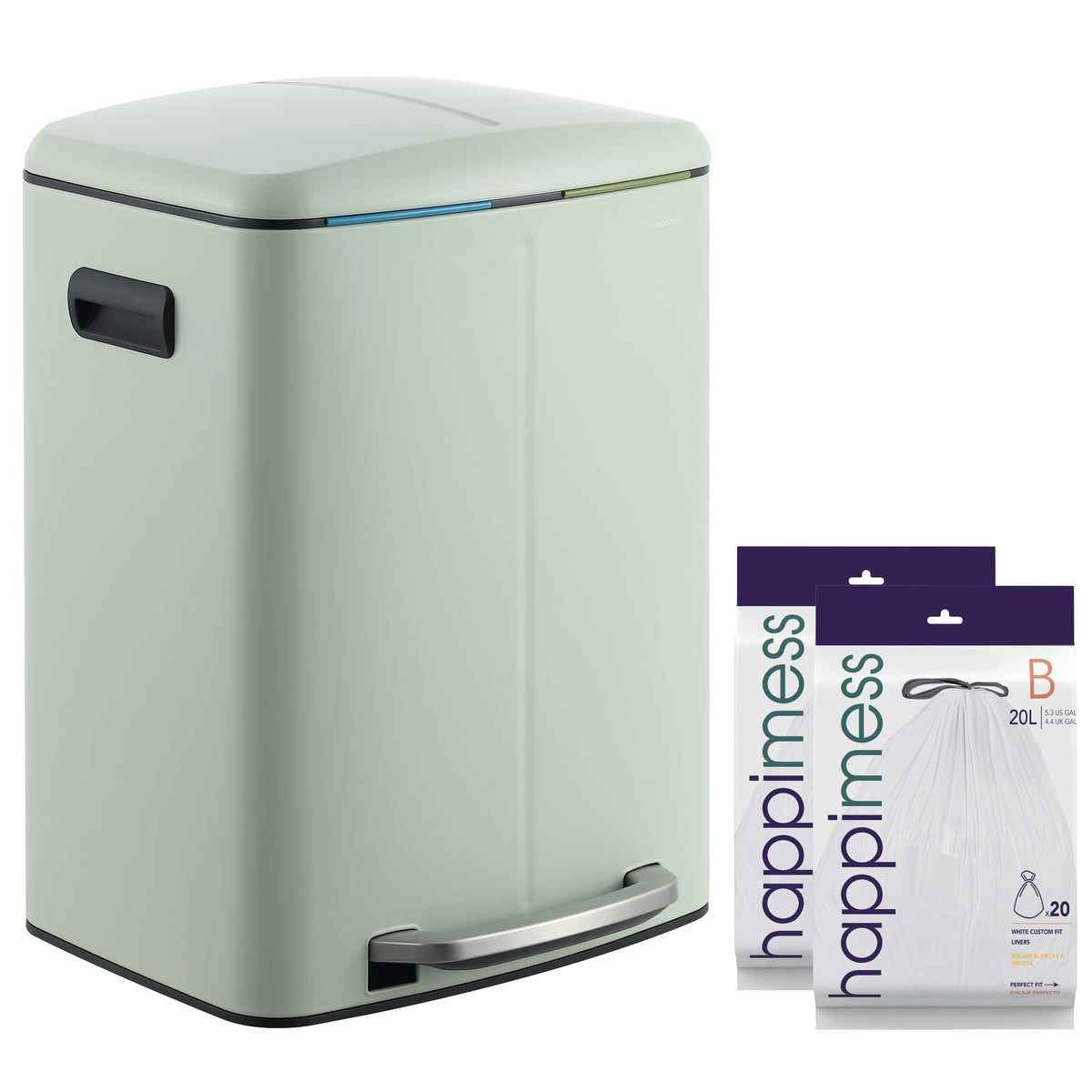 Marco 40 Liter/10.5 Gallon Double-Bucket Trash Can