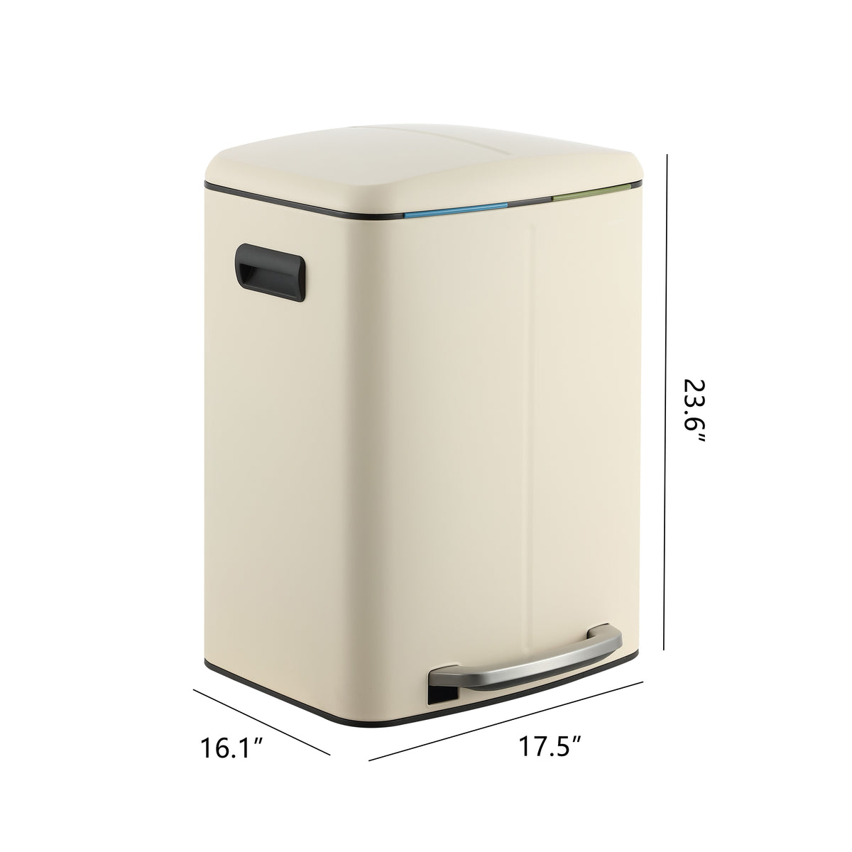 Marco 40 Liter/10.5 Gallon Double-Bucket Trash Can