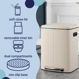 Marco 40 Liter/10.5 Gallon Double-Bucket Trash Can