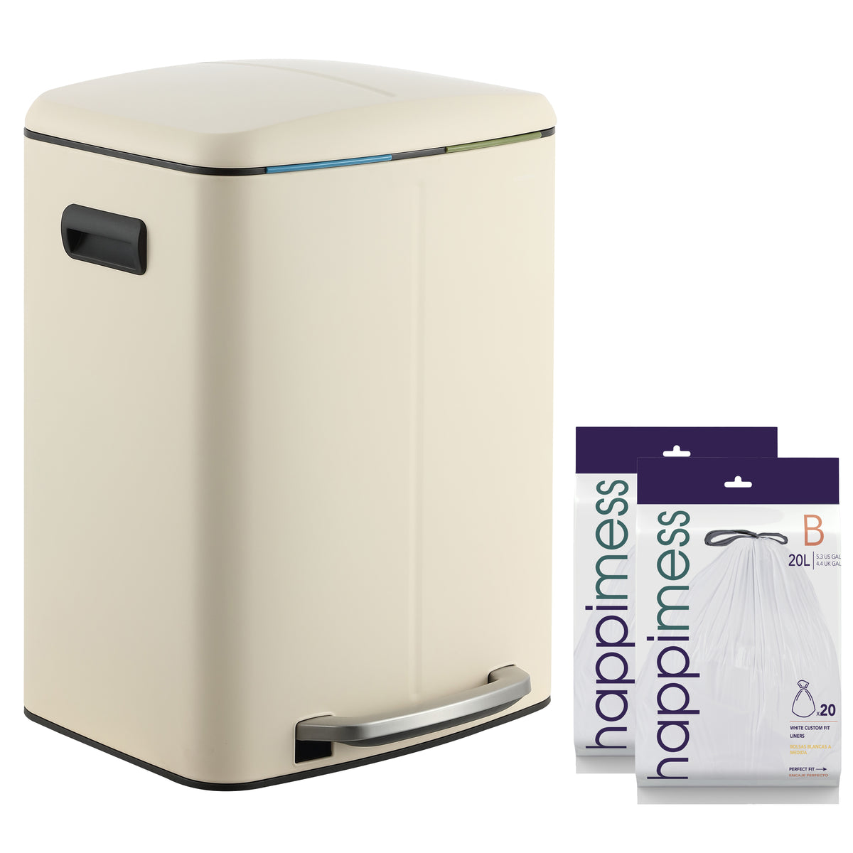 Marco 40 Liter/10.5 Gallon Double-Bucket Trash Can