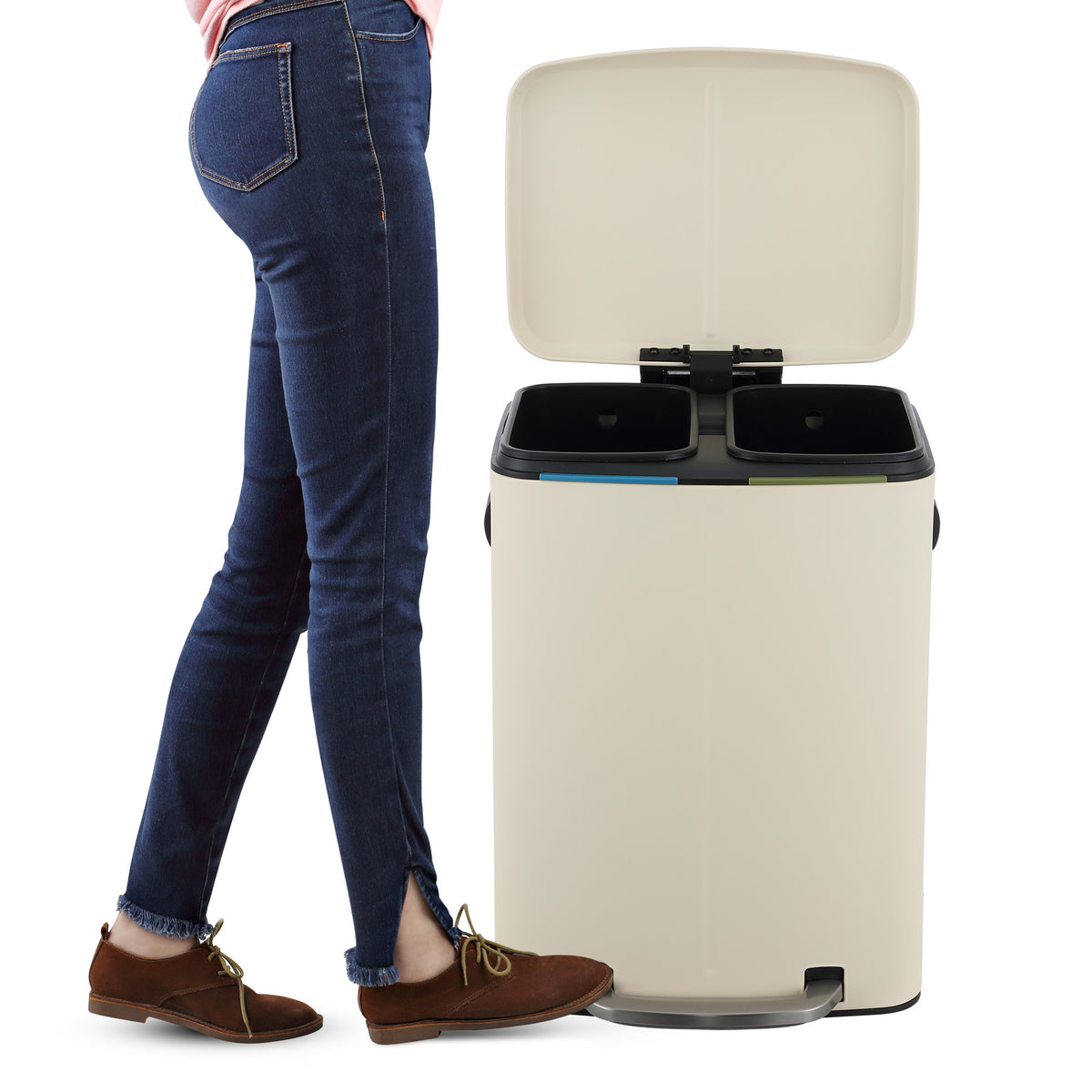 Marco 40 Liter/10.5 Gallon Double-Bucket Trash Can