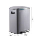Marco 40 Liter/10.5 Gallon Double-Bucket Trash Can
